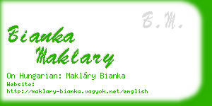 bianka maklary business card